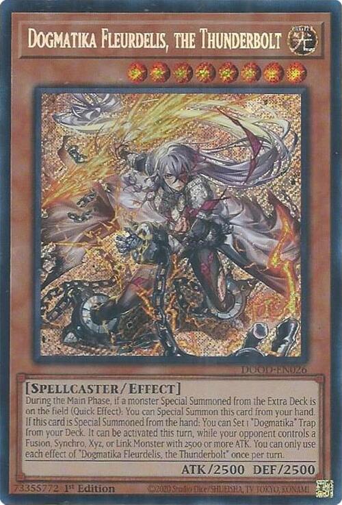 Dogmatika Fleurdelis, the Thunderbolt Card Front