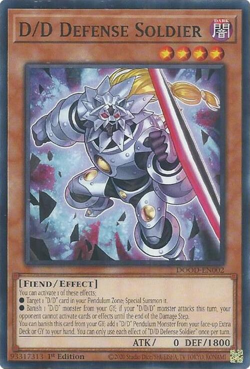 D/D Defense Soldier Card Front