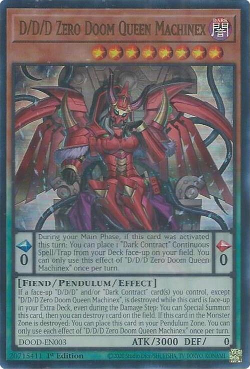 D/D/D Zero Doom Queen Machinex Card Front