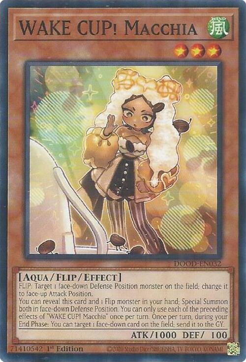 WAKE CUP! Macchia Card Front