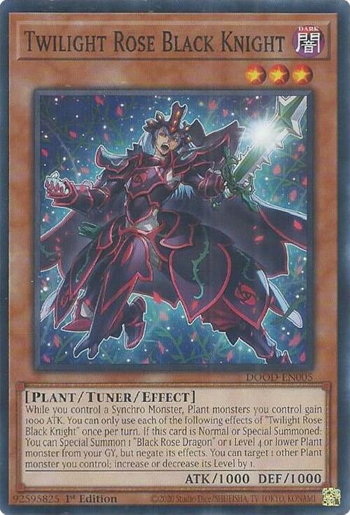 Twilight Rose Black Knight Card Front