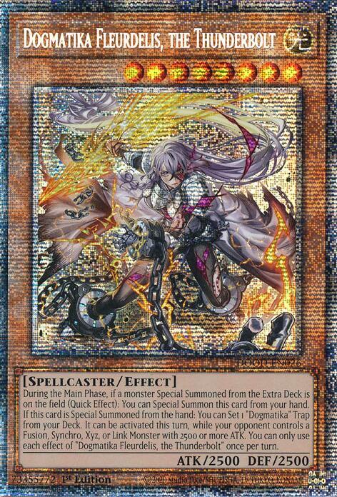 Dogmatika Fleurdelis, the Thunderbolt Card Front