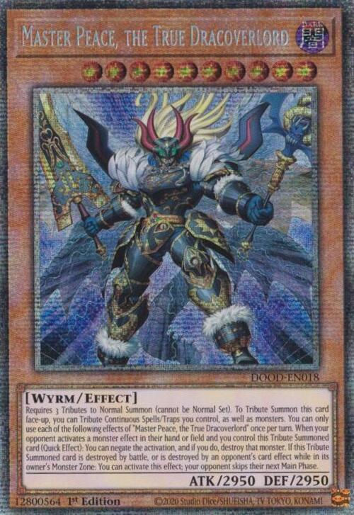 Master Peace, the True Dracoverlord Card Front