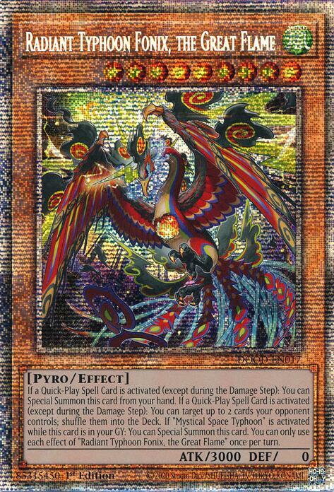Radiant Typhoon Fonix, the Great Flame Card Front