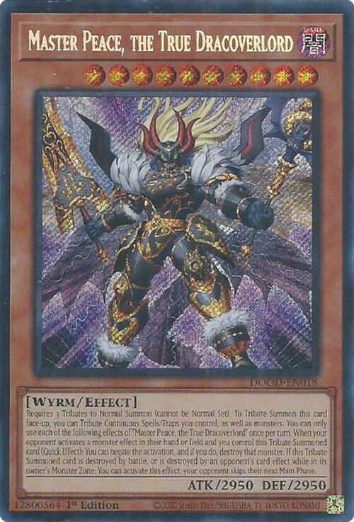 Master Peace, the True Dracoverlord Card Front
