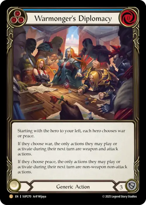 Warmonger's Diplomacy Card Front