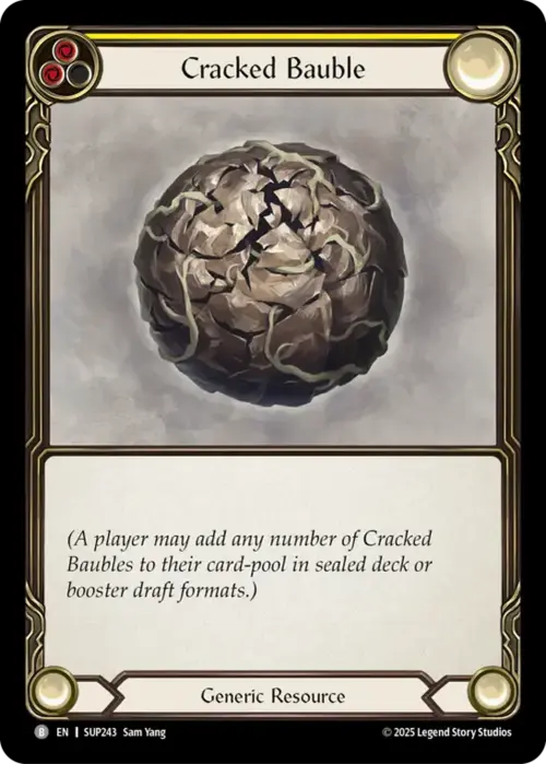 Cracked Bauble Card Front