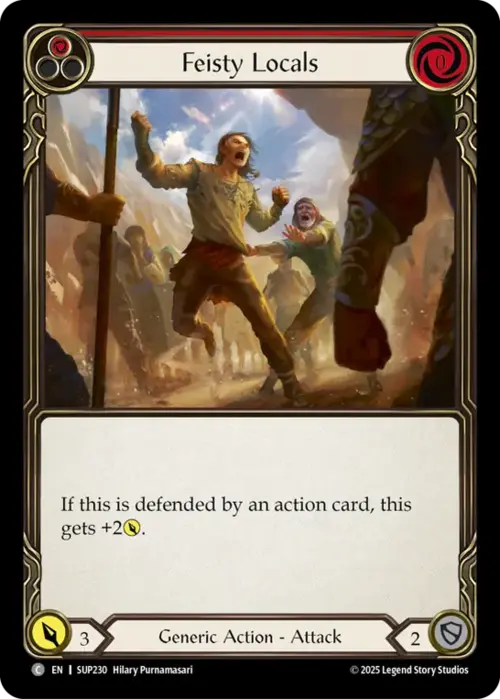 Feisty Locals - Red Card Front