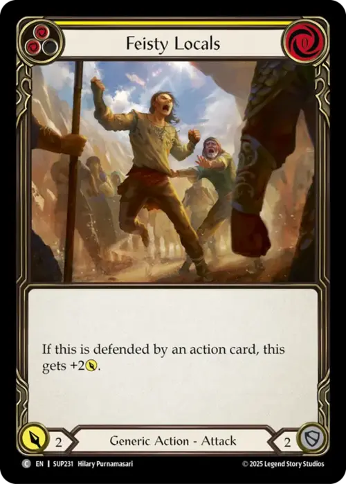 Feisty Locals - Yellow Card Front