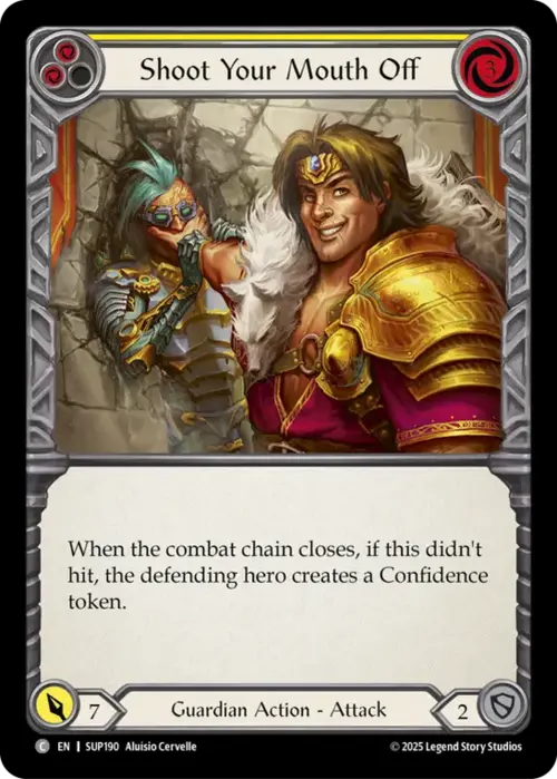 Shoot Your Mouth Off - Yellow Card Front