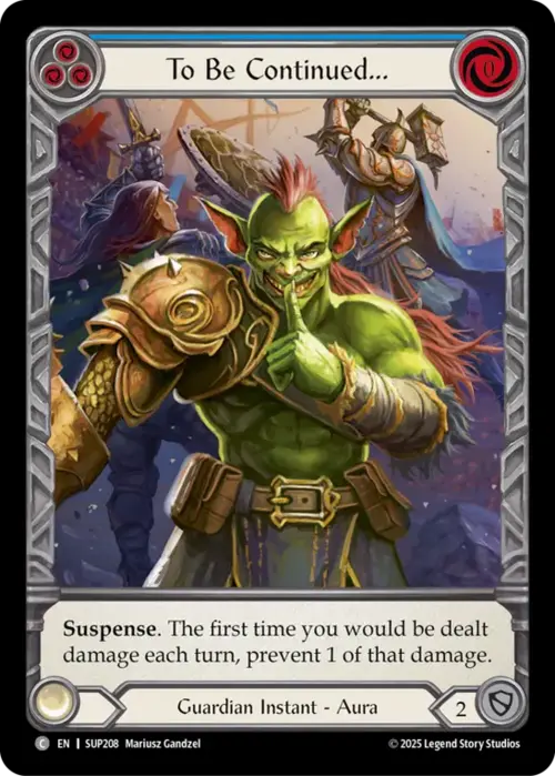 To Be Continued... Card Front