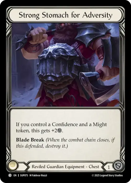 Strong Stomach for Adversity Card Front