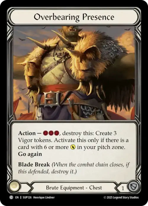 Overbearing Presence Card Front