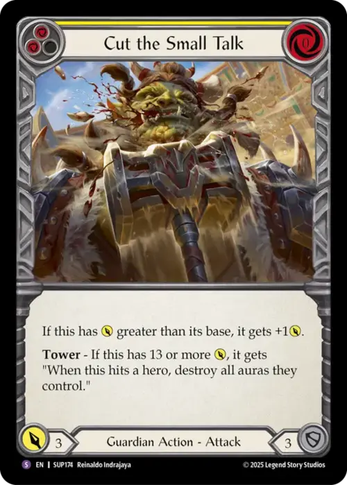 Cut the Small Talk Card Front