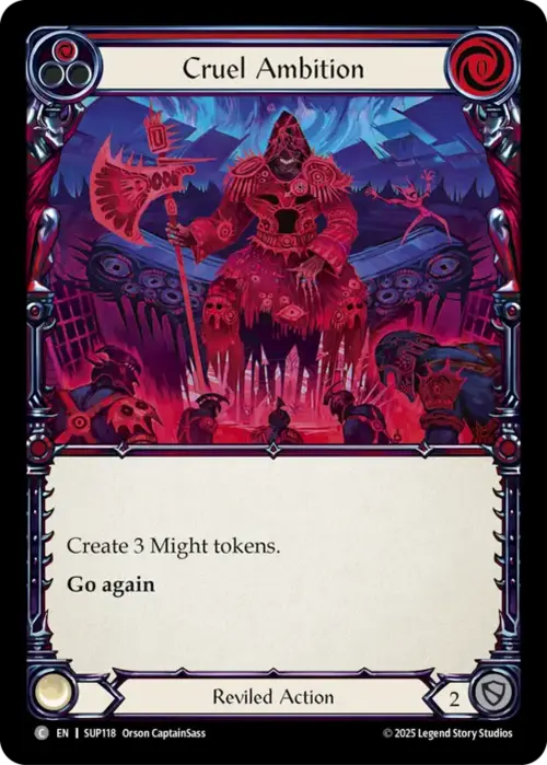 Cruel Ambition Card Front