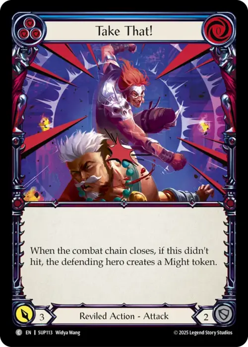 Take That! - Blue Card Front