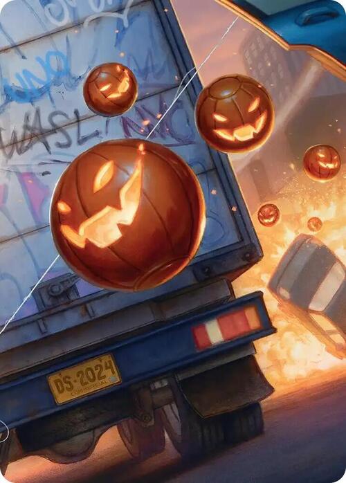 Art Series: Pumpkin Bombs Card Front
