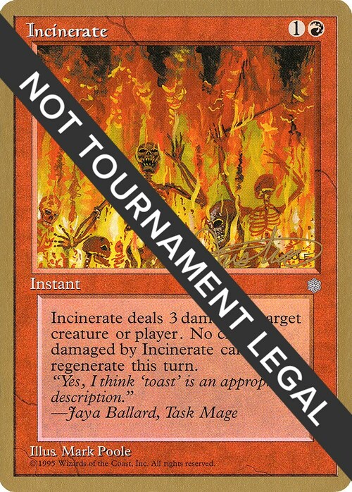 Incenerire Card Front