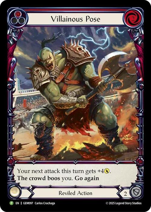 Villainous Pose (Red) Card Front