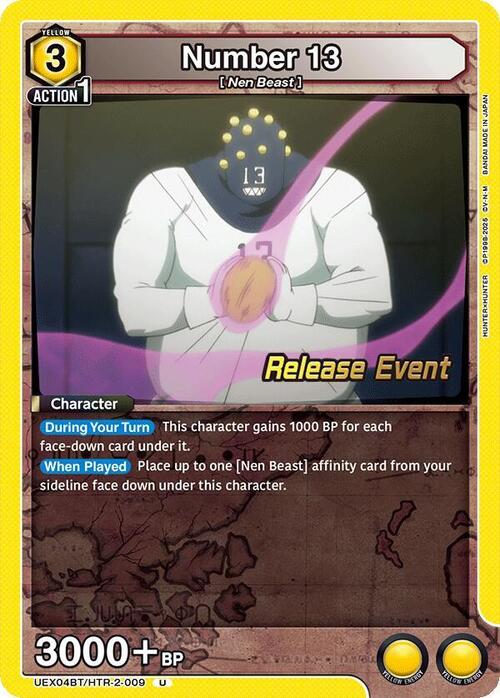 Number 13 Card Front