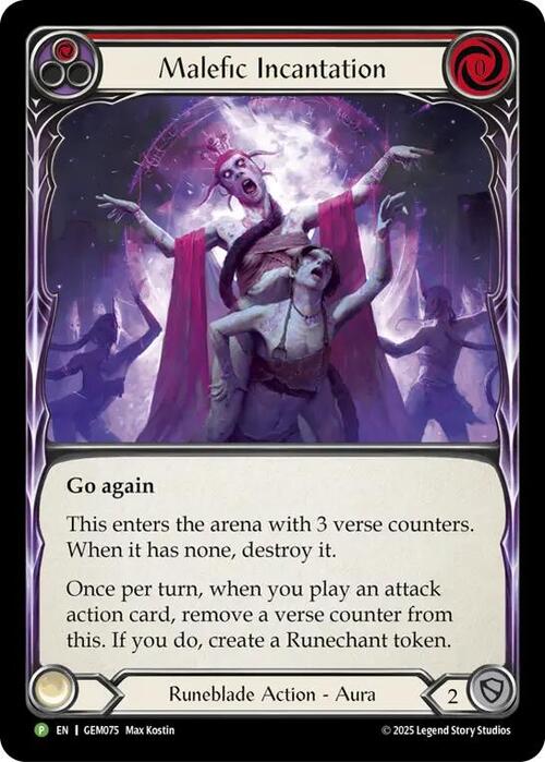 Malefic Incantation (Red) Frente