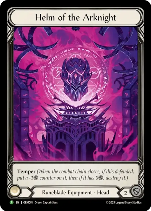 Helm of the Arknight Card Front