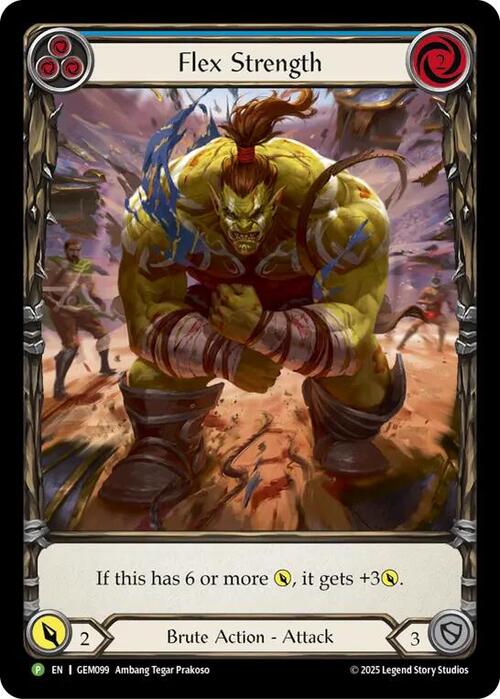 Flex Strength (Blue) Card Front