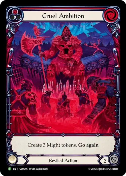 Cruel Ambition Card Front