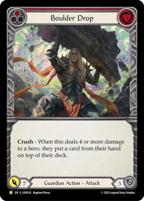 Boulder Drop (Red) Card Front