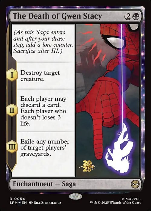 The Death of Gwen Stacy Card Front