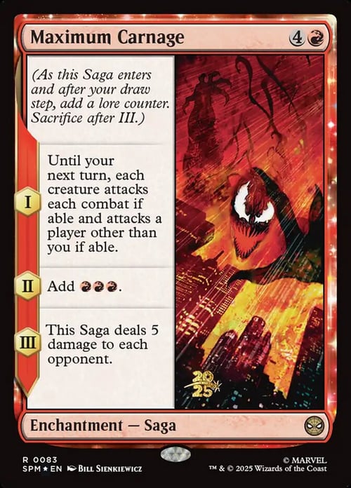 Maximum Carnage Card Front