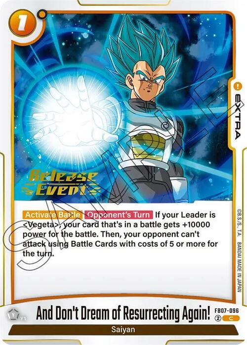 And Don't Dream of Resurrecting Again! Card Front