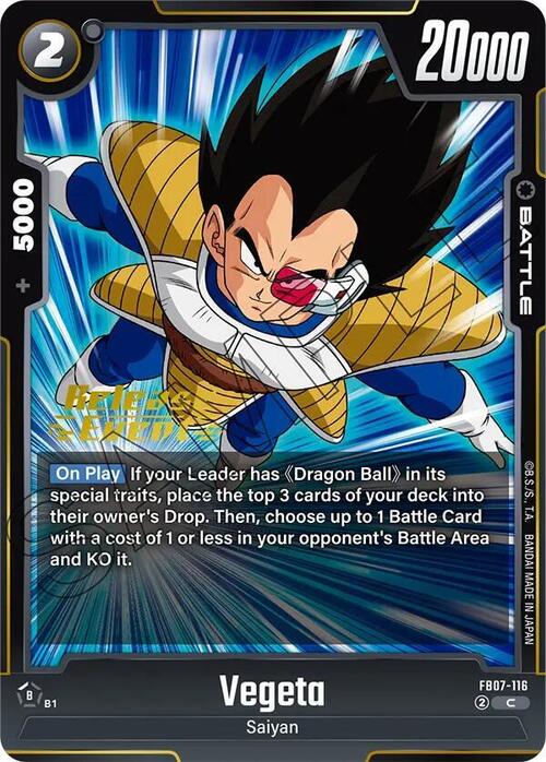 Vegeta Card Front