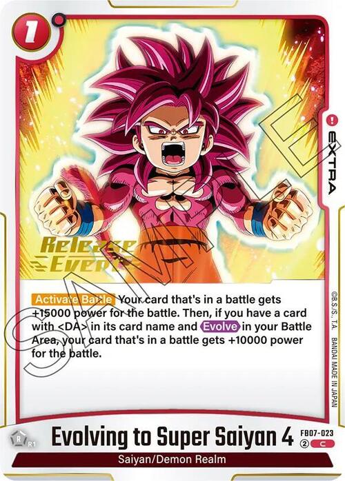Evolving to Super Saiyan 4 Card Front