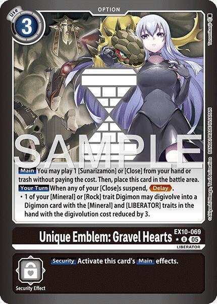 Unique Emblem: Gravel Hearts Card Front