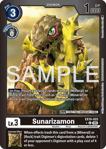 Sunarizamon Card Front