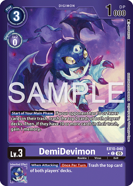 DemiDevimon Card Front