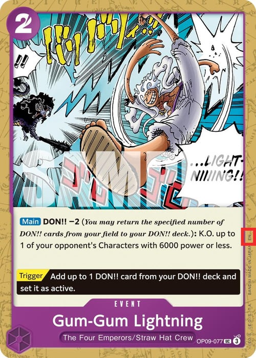 Gum-Gum Lightning Card Front