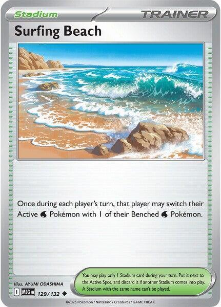 Surfing Beach Card Front