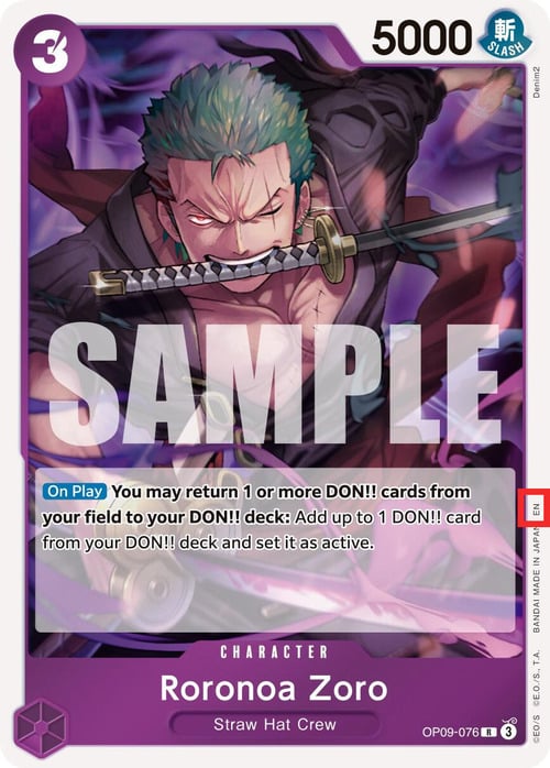 Roronoa Zoro Card Front