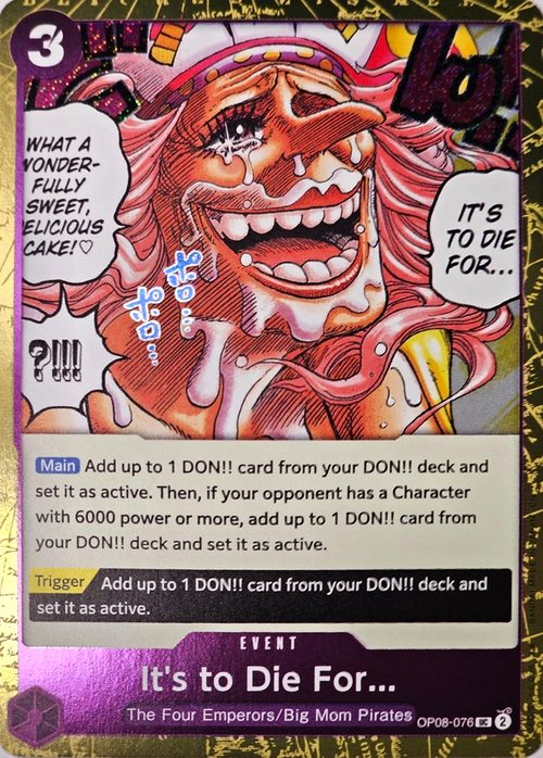 It's to Die For... Card Front