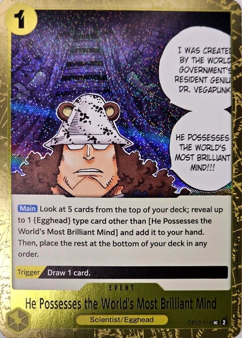 He Possesses the World's Most Brilliant Mind Card Front