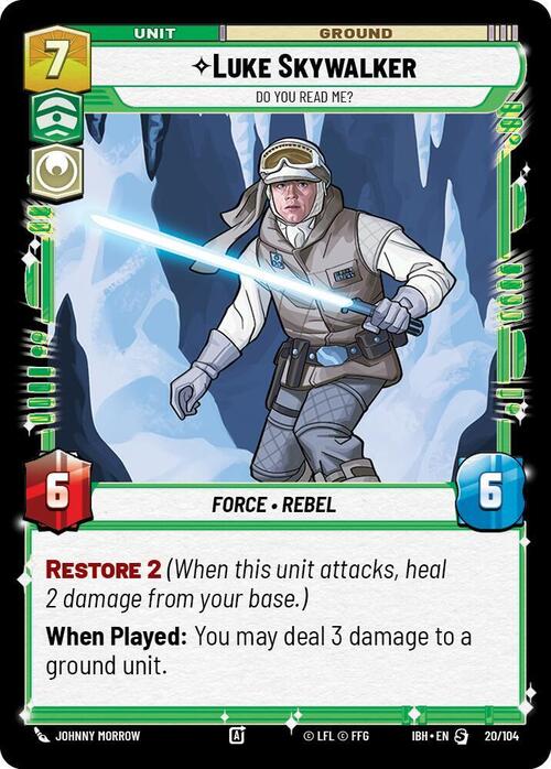 Luke Skywalker, Mi Ricevi? Card Front
