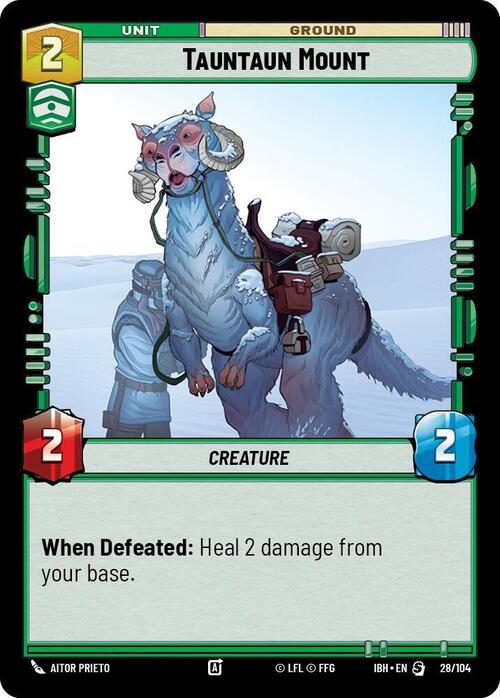 Cavalcatura Tauntaun Card Front