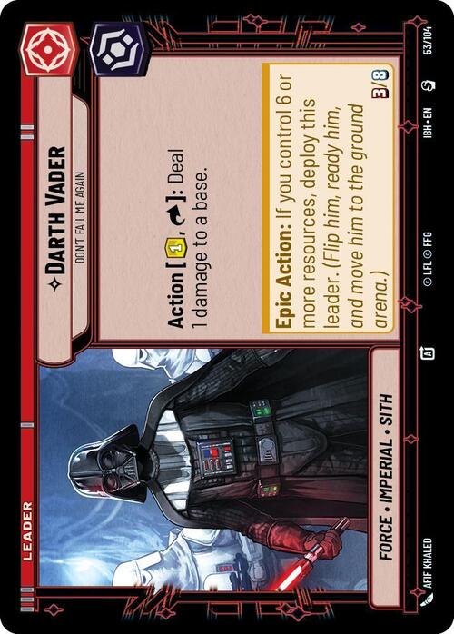 Darth Vader, Non Mi Deluda Anche Lei Card Front