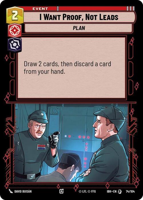 Voglio Prove, Non Tracce Card Front