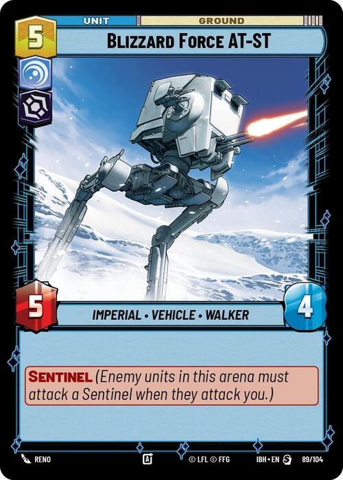 AT-ST della Forza Blizzard Card Front