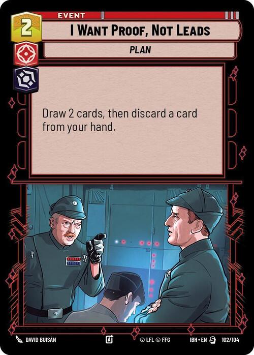 Voglio Prove, Non Tracce Card Front