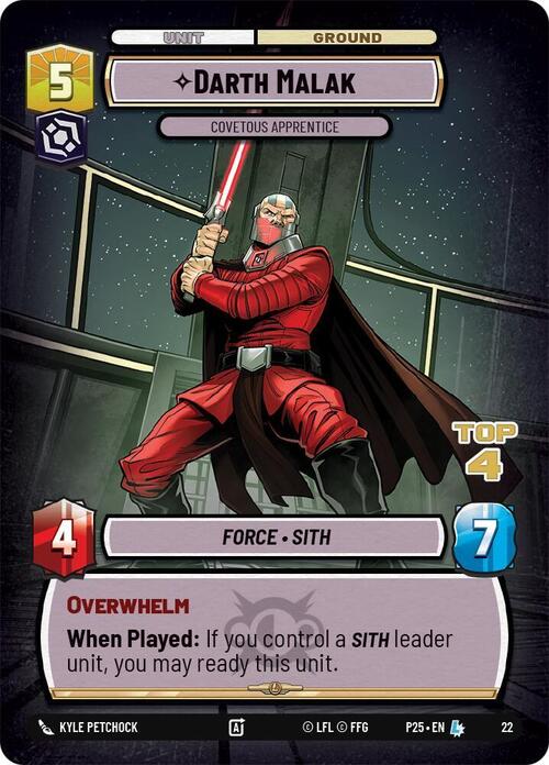 Darth Malak - Covetous Apprentice Card Front