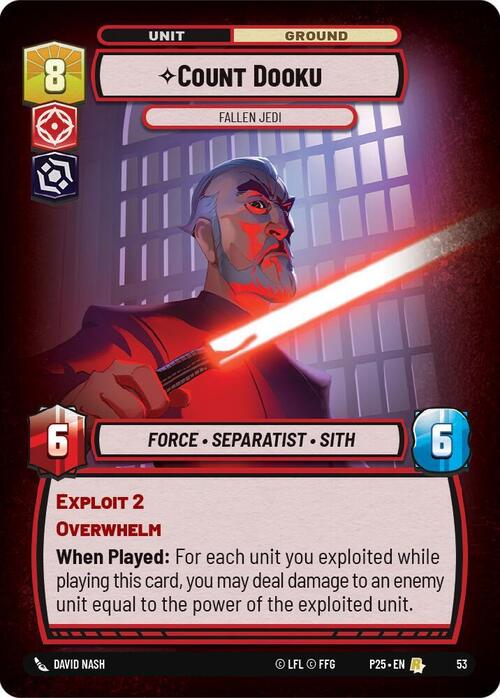 Count Dooku - Fallen Jedi Card Front